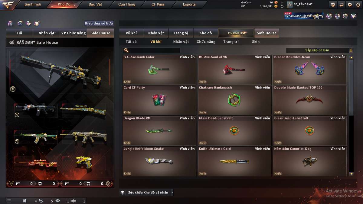 shop acc cf uy tin gia re